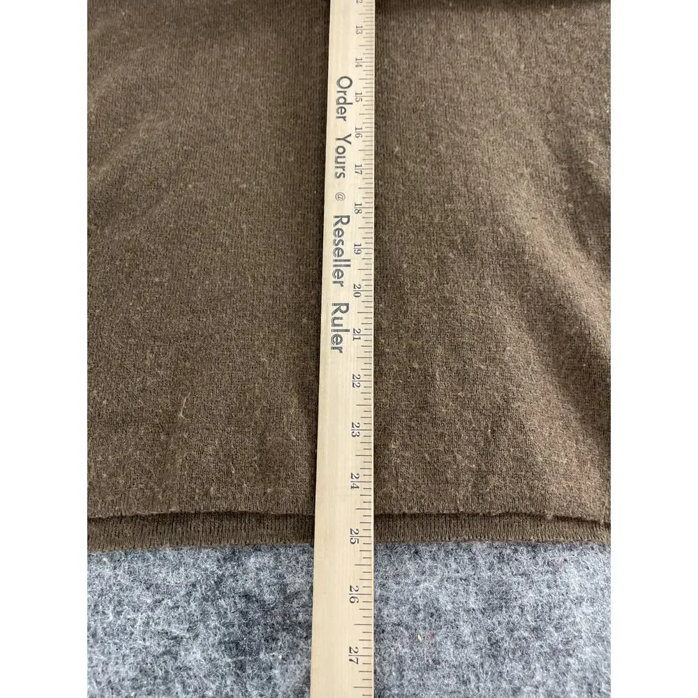 The North Face Sweater Mens Medium Brown Wool Blend Quarter Zip Pullover N192
